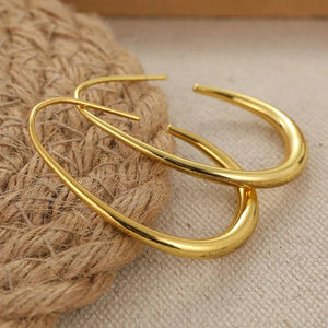 Earth Teardrop Hoop Earrings