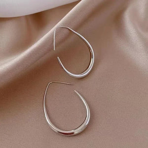 Earth Teardrop Hoop Earrings