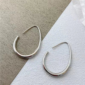 Earth Teardrop Hoop Earrings