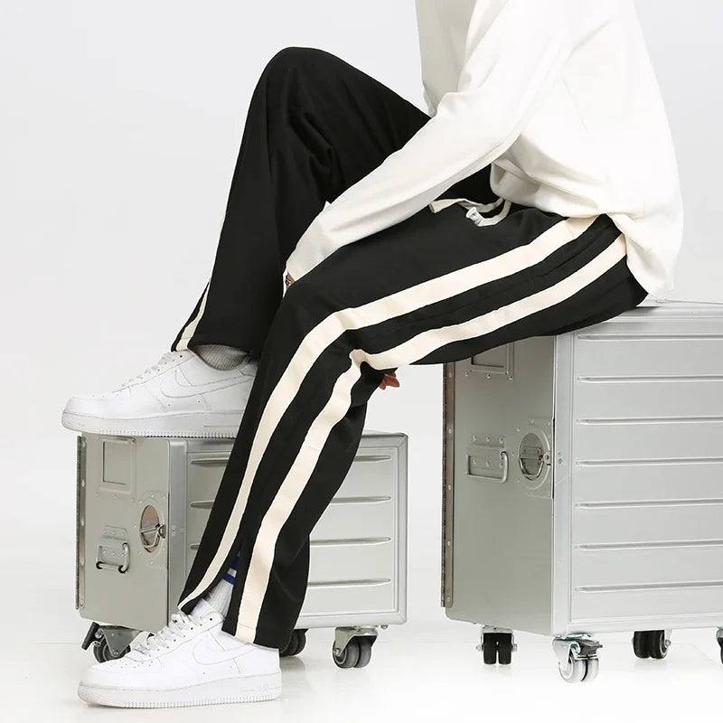 Comfortable Striped Joggers