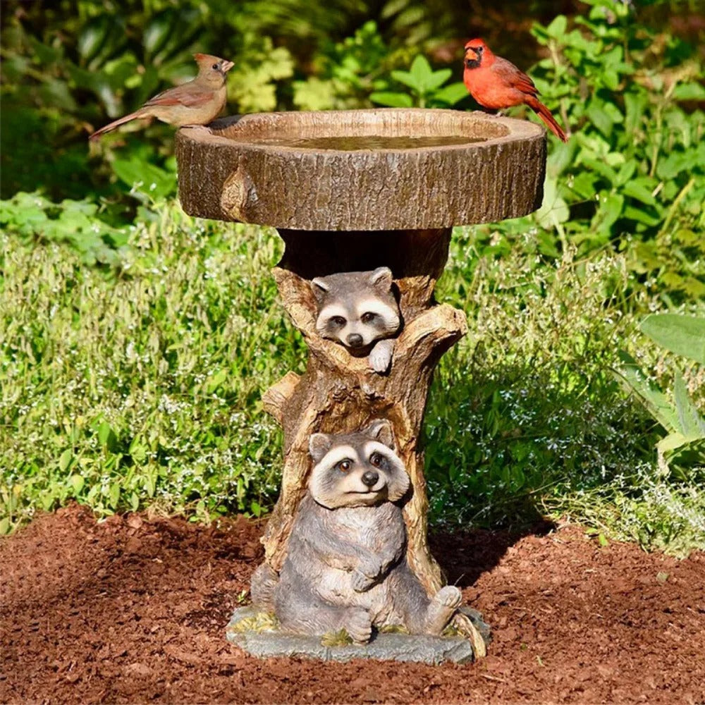 Cute Animal Wooden Bird Feeder