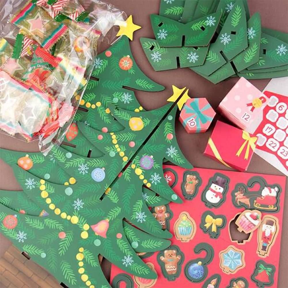 Countdown Calendar Tree Kit – 3D Christmas Tree Advent Calendar