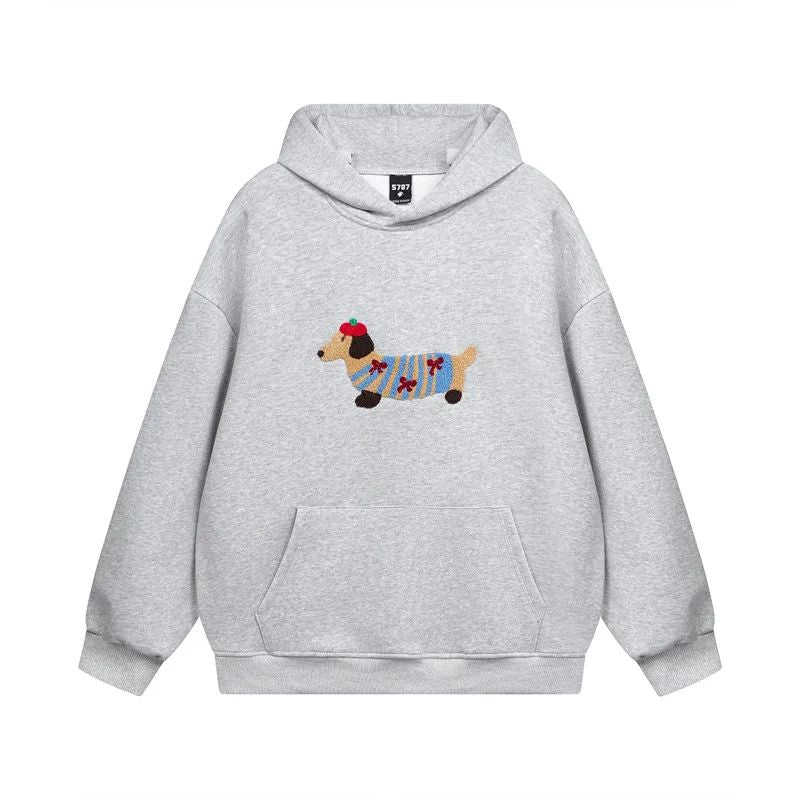 Bonnie | Dachshund-Detail Pullover Hoodie