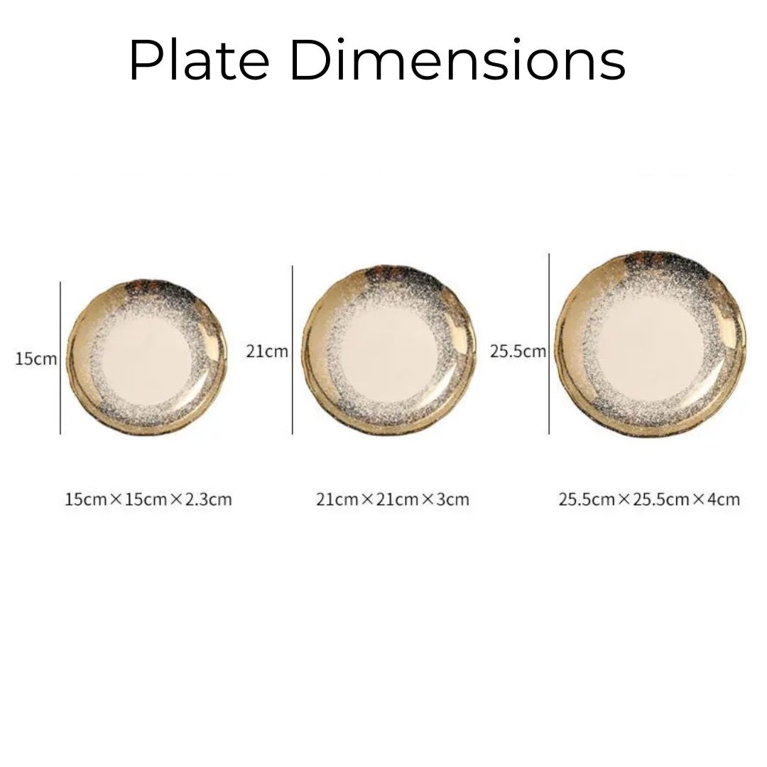 Gold Dust Dinner Plates
