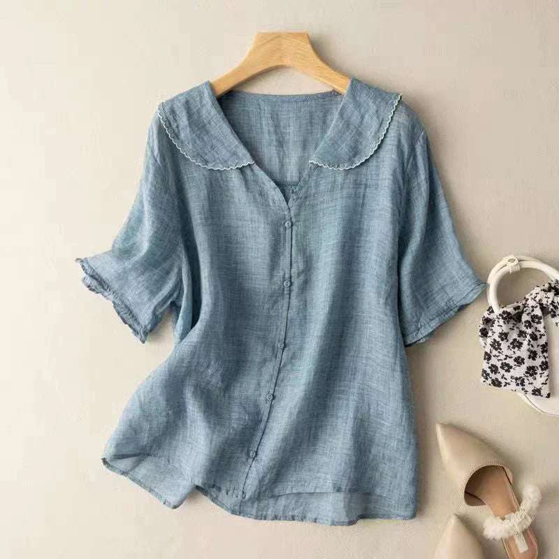 Linen Blouse in Alina Style