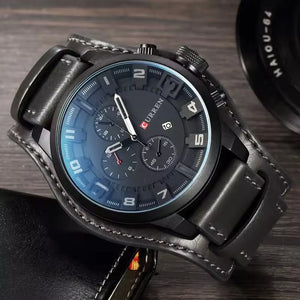 Leather Chronograph Watch