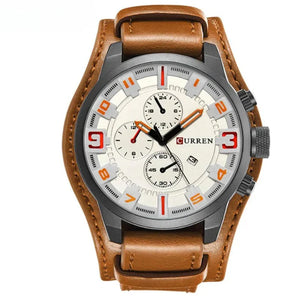 Leather Chronograph Watch