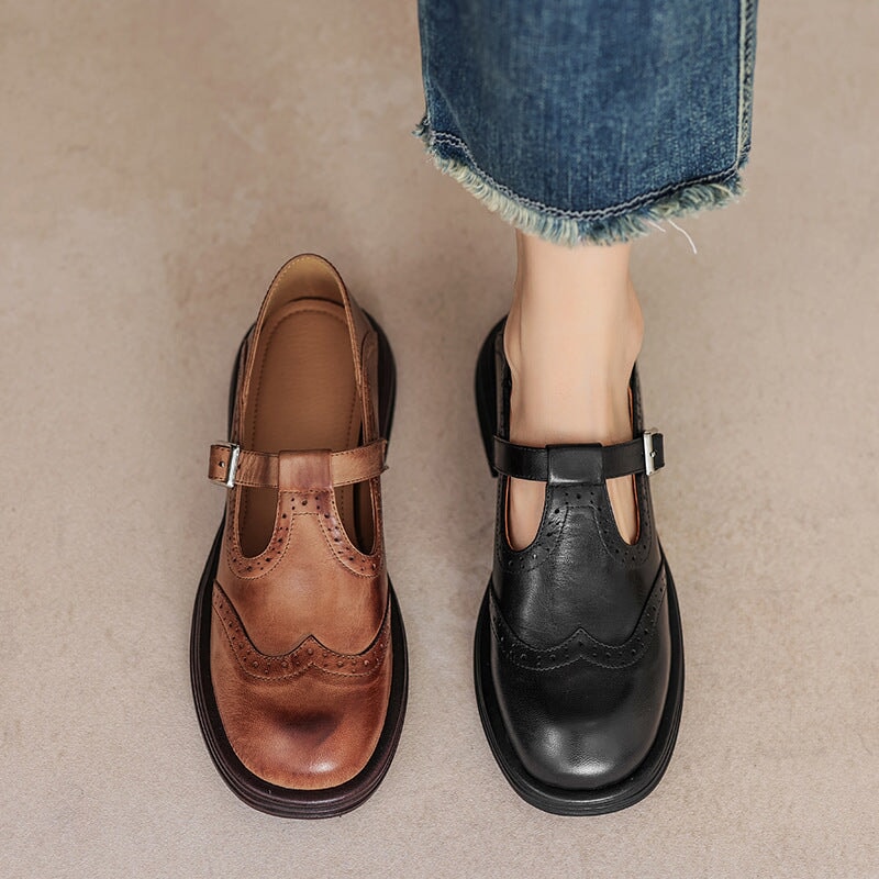 Mattea | Elegant Leather Mary Janes