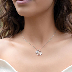 To My Mommy: Baby Feet Heart Pendant Necklace Gift Set