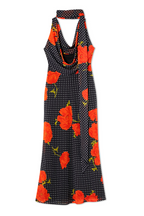 Sophie Black Poppy Cowl-Neck Maxi Dress – product view 7