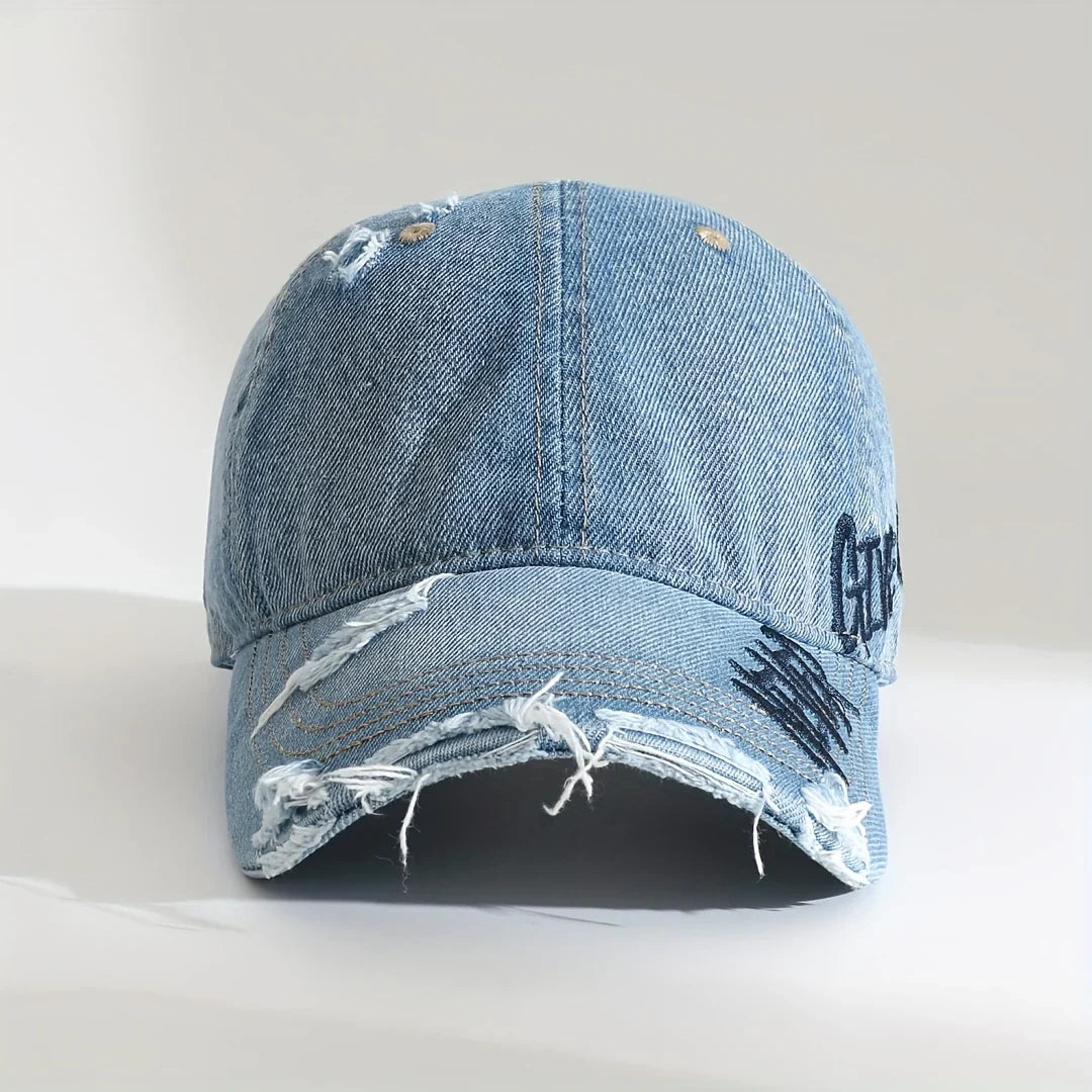 Distressed Cap: Never Give Up