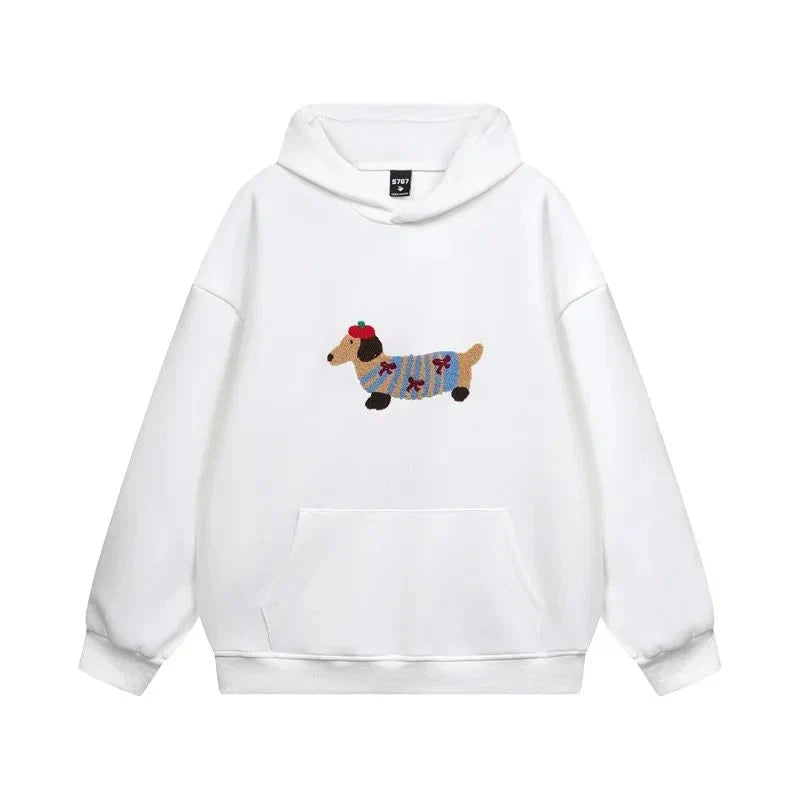 Bonnie | Dachshund-Detail Pullover Hoodie