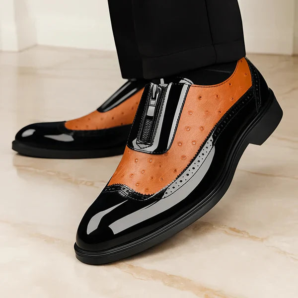 Ostrich Leather Slip-On