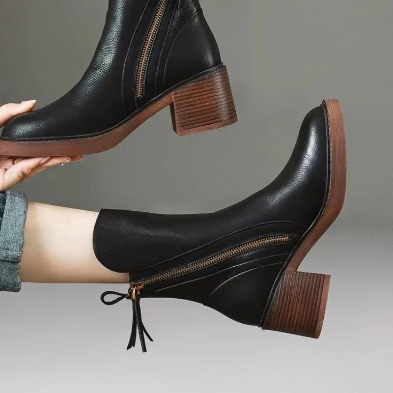 Caramel-Colored Ankle Boots
