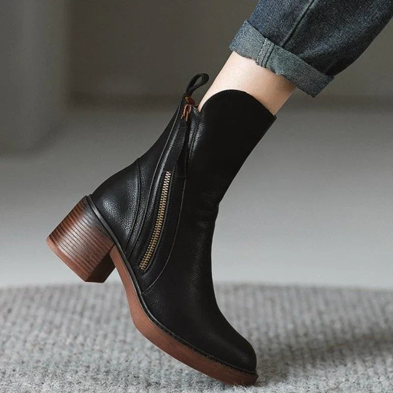 Caramel-Colored Ankle Boots