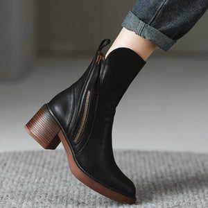 Caramel-Colored Ankle Boots