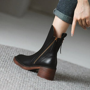 Caramel-Colored Ankle Boots