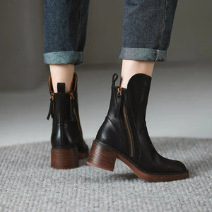 Caramel-Colored Ankle Boots