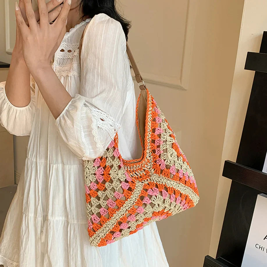 The Sun-Kissed Crochet Tote Bag