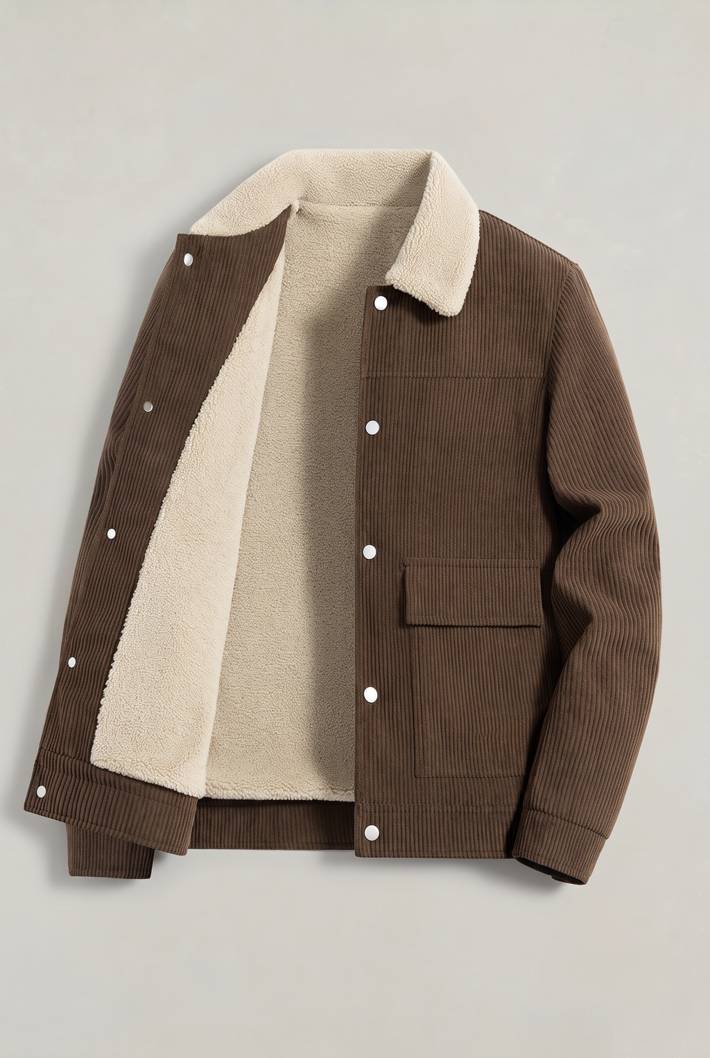 Thomas | Fleece-Collar Corduroy Jacket — view 1