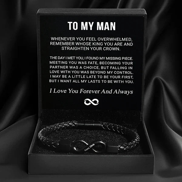 To My Man Personalized Infinity Bracelet