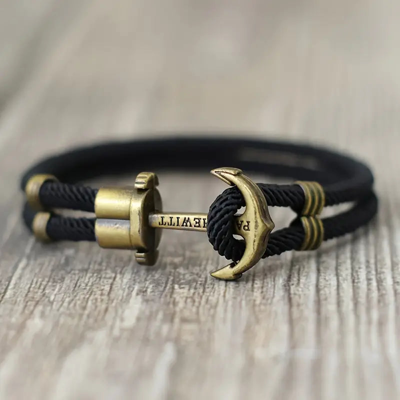Marine-Themed Anchor Rope Bracelet