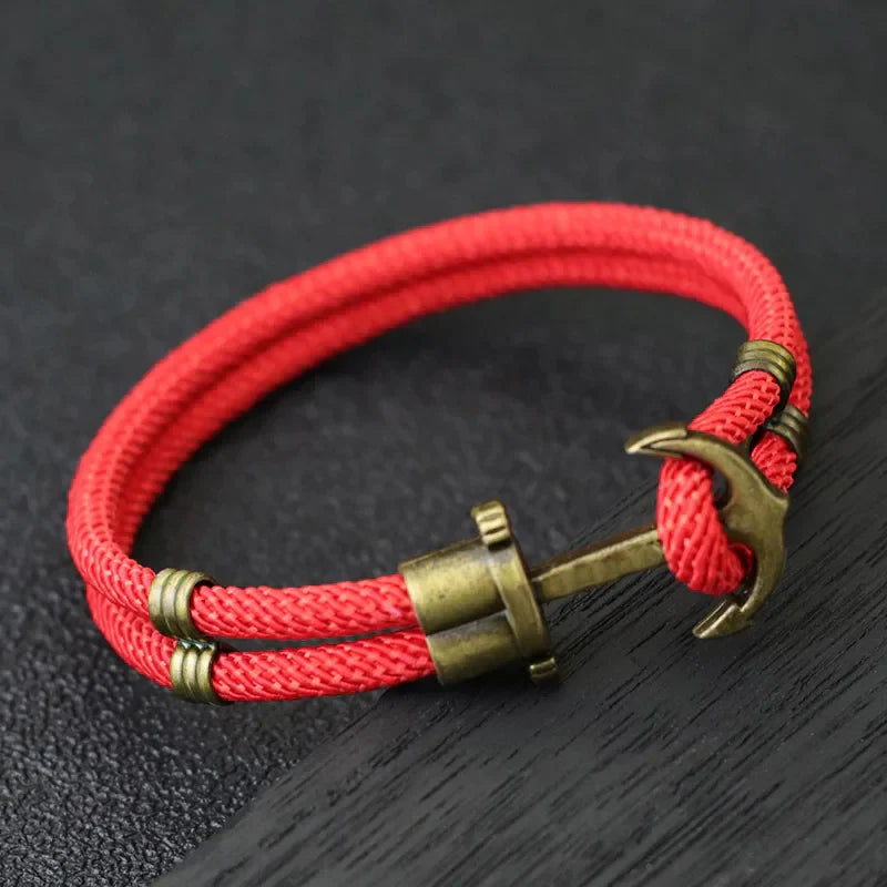 Marine-Themed Anchor Rope Bracelet