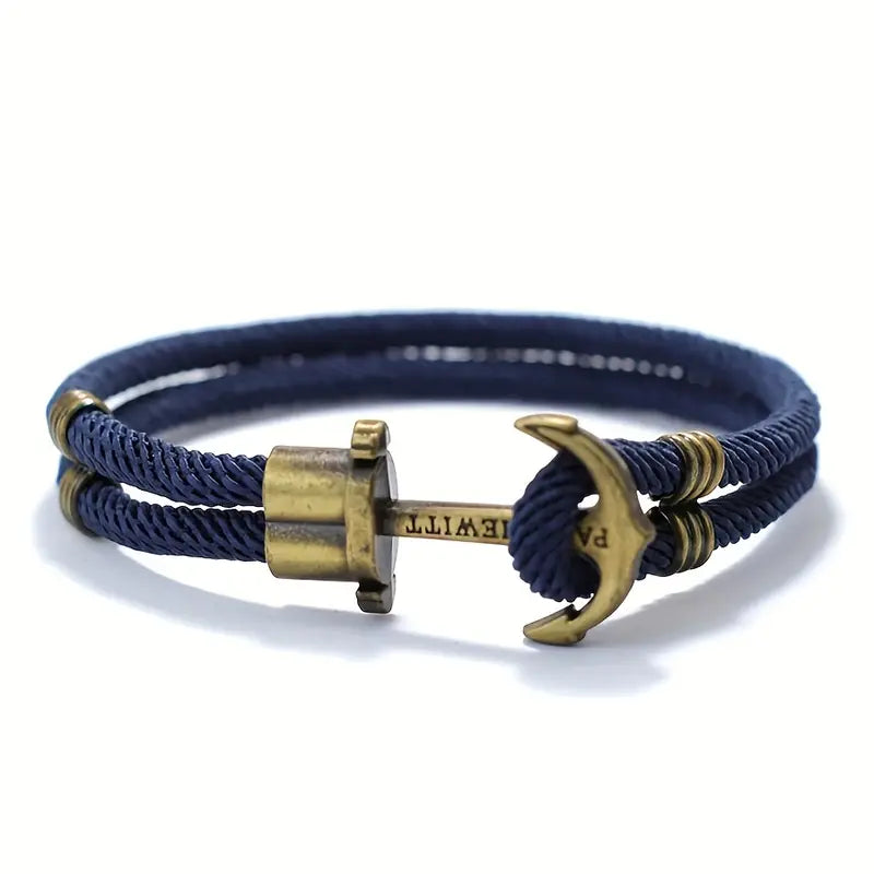 Marine-Themed Anchor Rope Bracelet