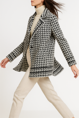 Vionne Houndstooth Knit Jacket